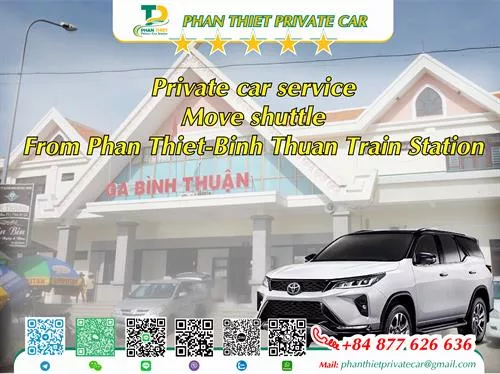Private Car Service From Phan Thiet or Binh Thuan Train Station 